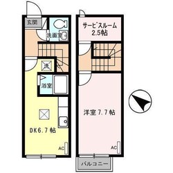 アバンティ江俣 Ⅱの物件間取画像